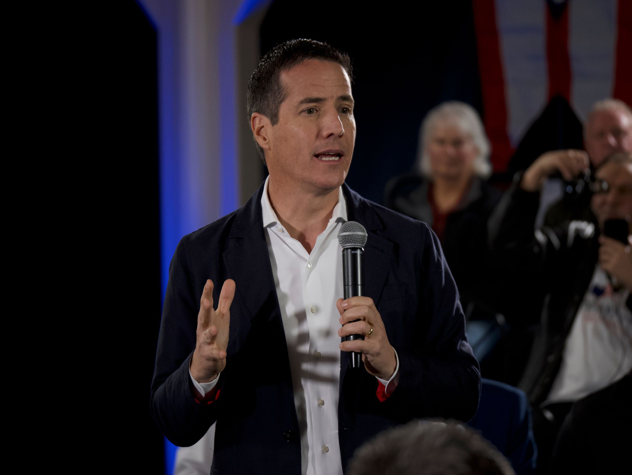 U.S. Senator Bernie Moreno speaking at an event